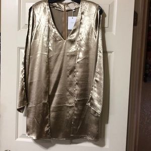 New gold silk dress. Australian brand